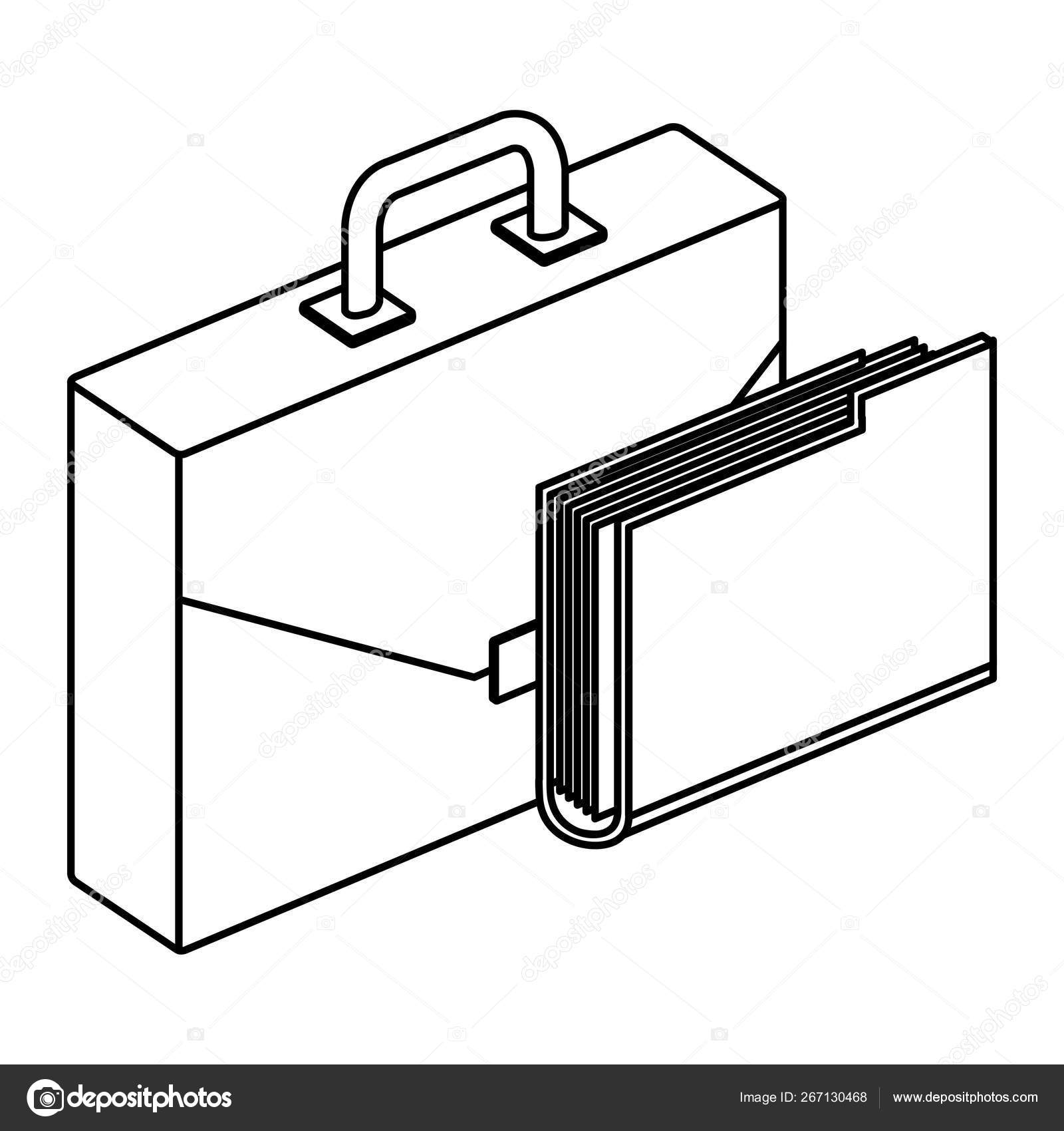 폴더 아이소메트릭이 있는 포트폴리오 서류 가방 스톡 벡터 - ©yupiramos 267130468, image size:1600x1700