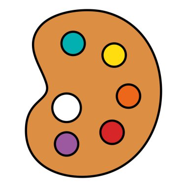 fırça ile boya renkleri pallette