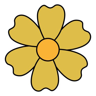 güzel çiçek dekoratif simgesi