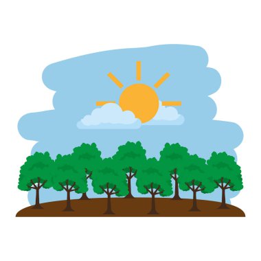 Orman manzara sahne simgesi