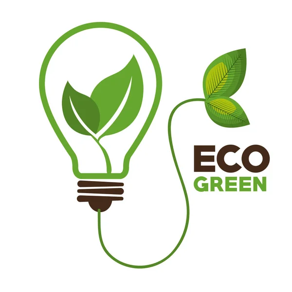 Eco green environmental poster — Stock Vector