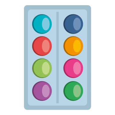 fırça ile boya renkleri pallette