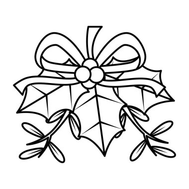 Noel çiçek dekorasyon simgesi