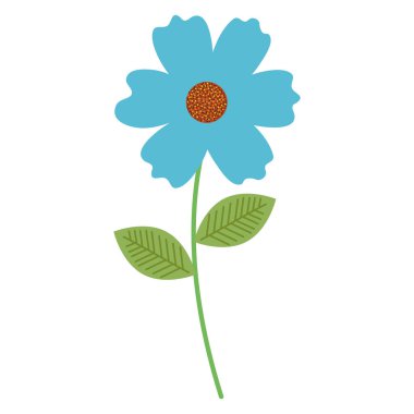 çiçek ve yapraklar dekoratif simgesi