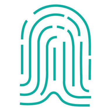 parmak izi erişimi yalıtılmış simge