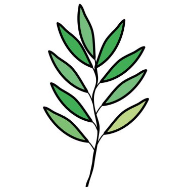 şube ile dekoratif simgesi yapraklar