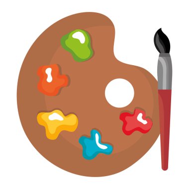 fırça ile boya renkleri pallette