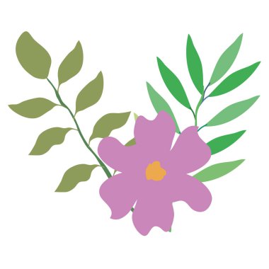 çiçek ve yapraklar dekoratif simge