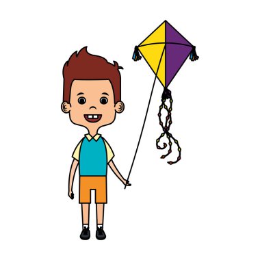 Küçük çocuk uçan uçurtma
