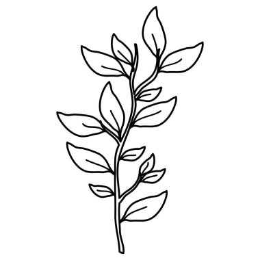 şube ile dekoratif simgesi yapraklar