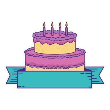 Şerit çerçeve ile lezzetli pasta