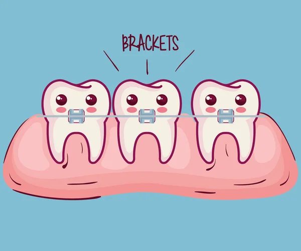 Desenho relacionado com a saúde dentária — Vetor de Stock