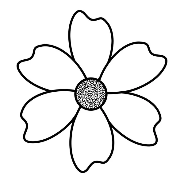 Hermoso icono decorativo flor — Vector de stock