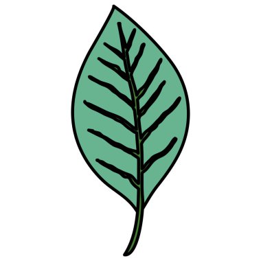 yaprak tek dekoratif simge