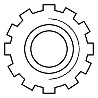 Gears'ı makine izole simgesi