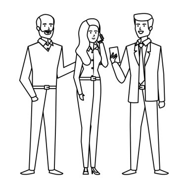 akıllı telefon ile arayan iş adamları