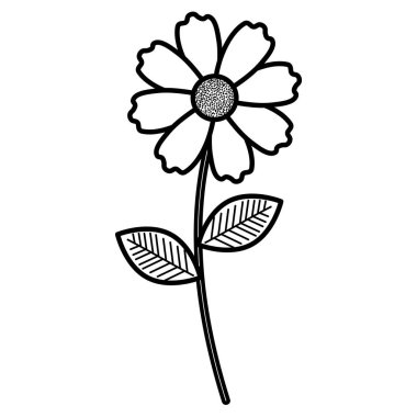 çiçek ve yapraklar dekoratif simgesi