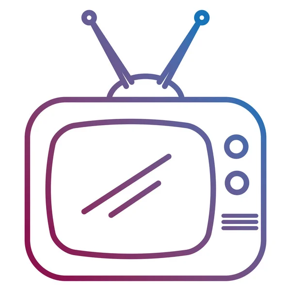 Retro televisión aislado icono — Vector de stock