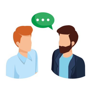 iki adam ile konuşma balonu