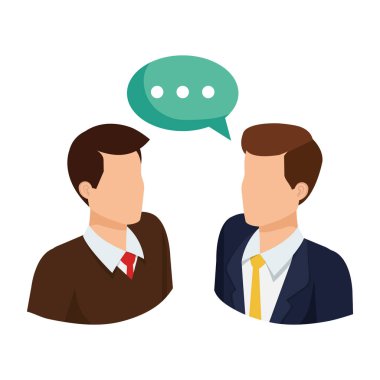 iki adam ile konuşma balonu