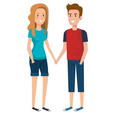 Genç çift avatarlar karakter