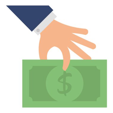 Bill dolar para simgesi ile el