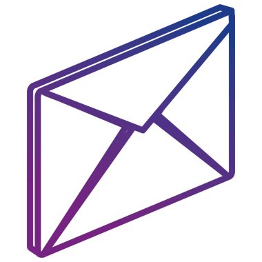 Zarf posta izometrik simgesi