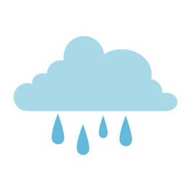 bulut yağmur hava izole simgesi