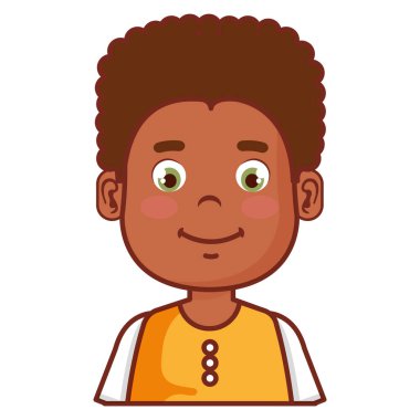 Mutlu küçük çocuk karakteri