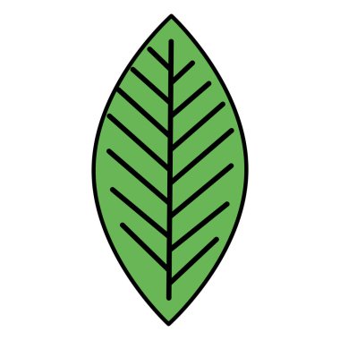 yaprak tek dekoratif simge