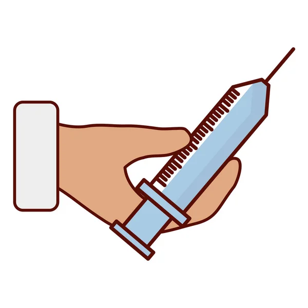 Arts met medische injectie — Stockvector