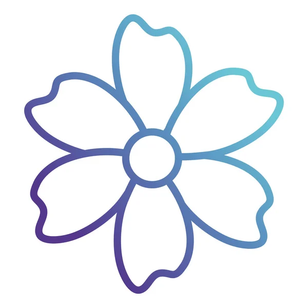 Mooie bloem decoratieve pictogram — Stockvector