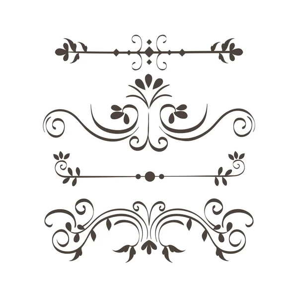 Diseño de bordes ornamentales — Vector de stock