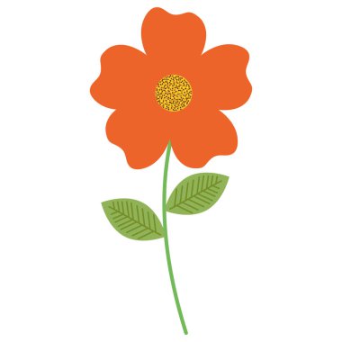 çiçek ve yapraklar dekoratif simgesi