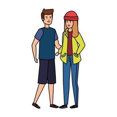 Genç çift avatarlar karakter