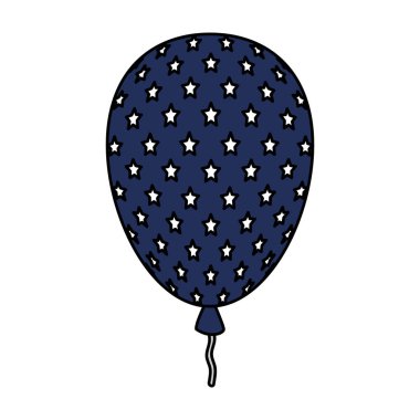 ABD bayrağı ile balon helyum