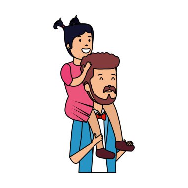Baba ile kızı karakterler