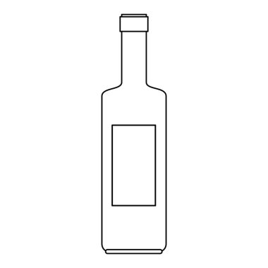 wine bottle silhouette icon