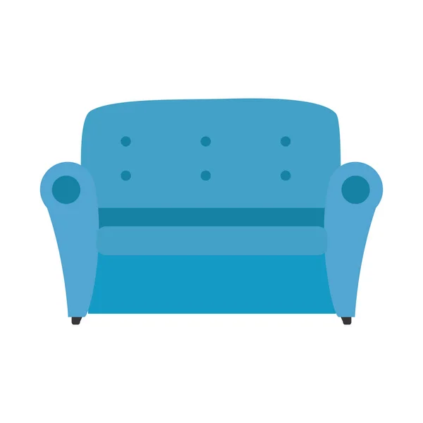 Ícone confortável sofá isolado — Vetor de Stock