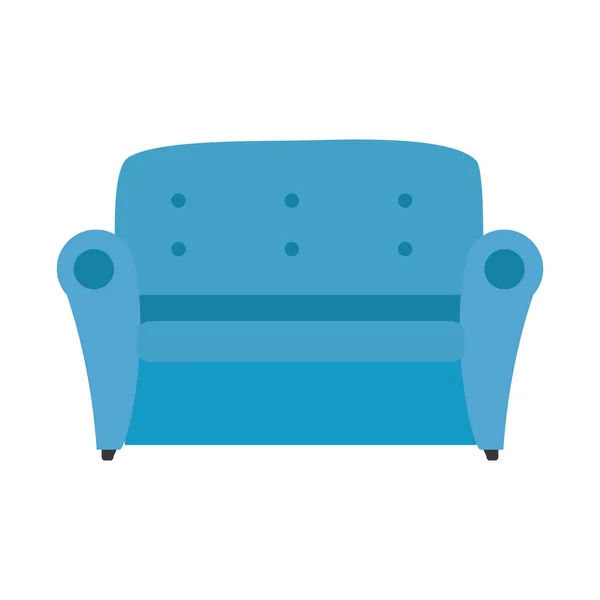 Comfortable sofa isolated icon — Stock Vector