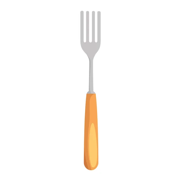 Fork cutlery tool icon — Stock Vector