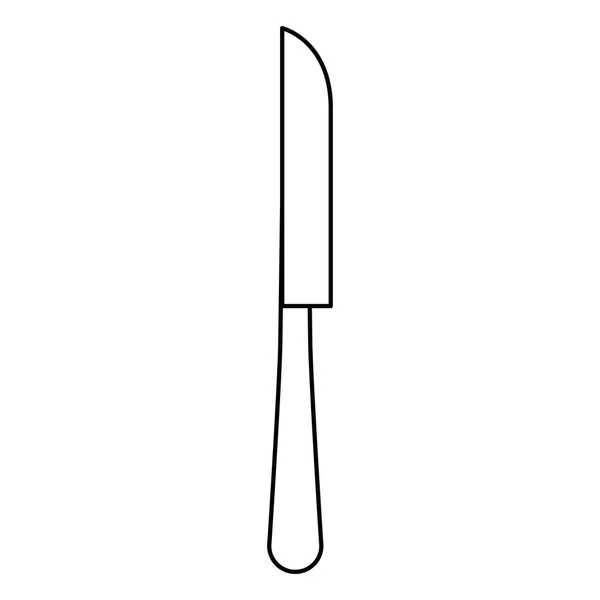Cutelaria de faca ícone isolado — Vetor de Stock