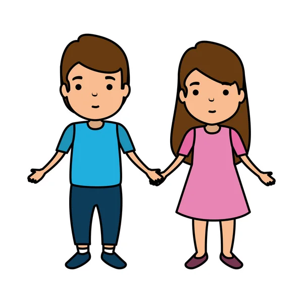 Jóvenes avatares pareja personajes — Vector de stock