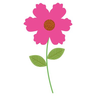 çiçek ve yapraklar dekoratif simgesi