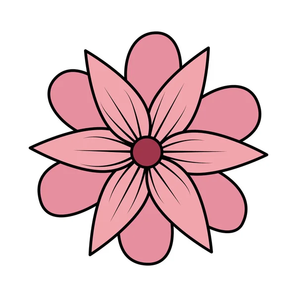 Piękny kwiat ozdobny ikona — Wektor stockowy