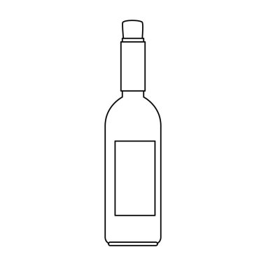 wine bottle silhouette icon