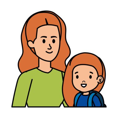 Küçük kızı olan genç bir anne.