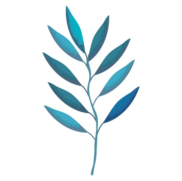 Gren med leafs dekorativa ikonen — Stock vektor