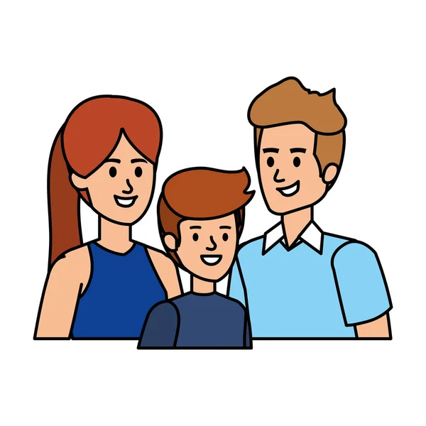 Elternpaar mit Sohn — Stockvektor