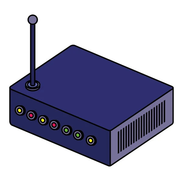 Dispositivo router ícone isométrico —  Vetores de Stock